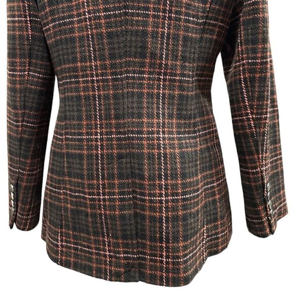 SAM Edelman Margot Mabel Plaid Embellished Blazer Sz L - Picture 10 of 15
